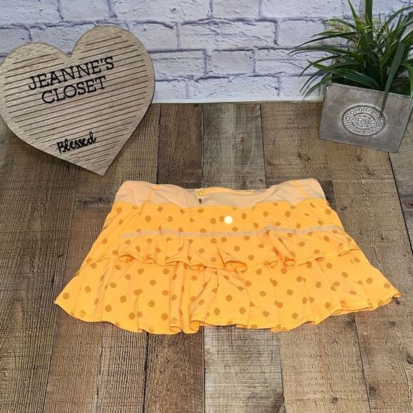 Lululemon Run: Pace Setter Skirt (Regular) *4-way Stretch creamsicle dot - Picture 4 of 13